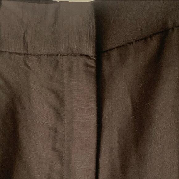 H&M Linen Blend Black Pleated Front Shorts Size 8 New with Tags - Picture 3 of 11